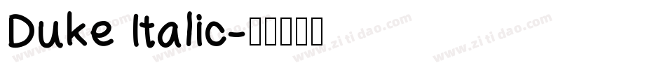 Duke Italic字体转换